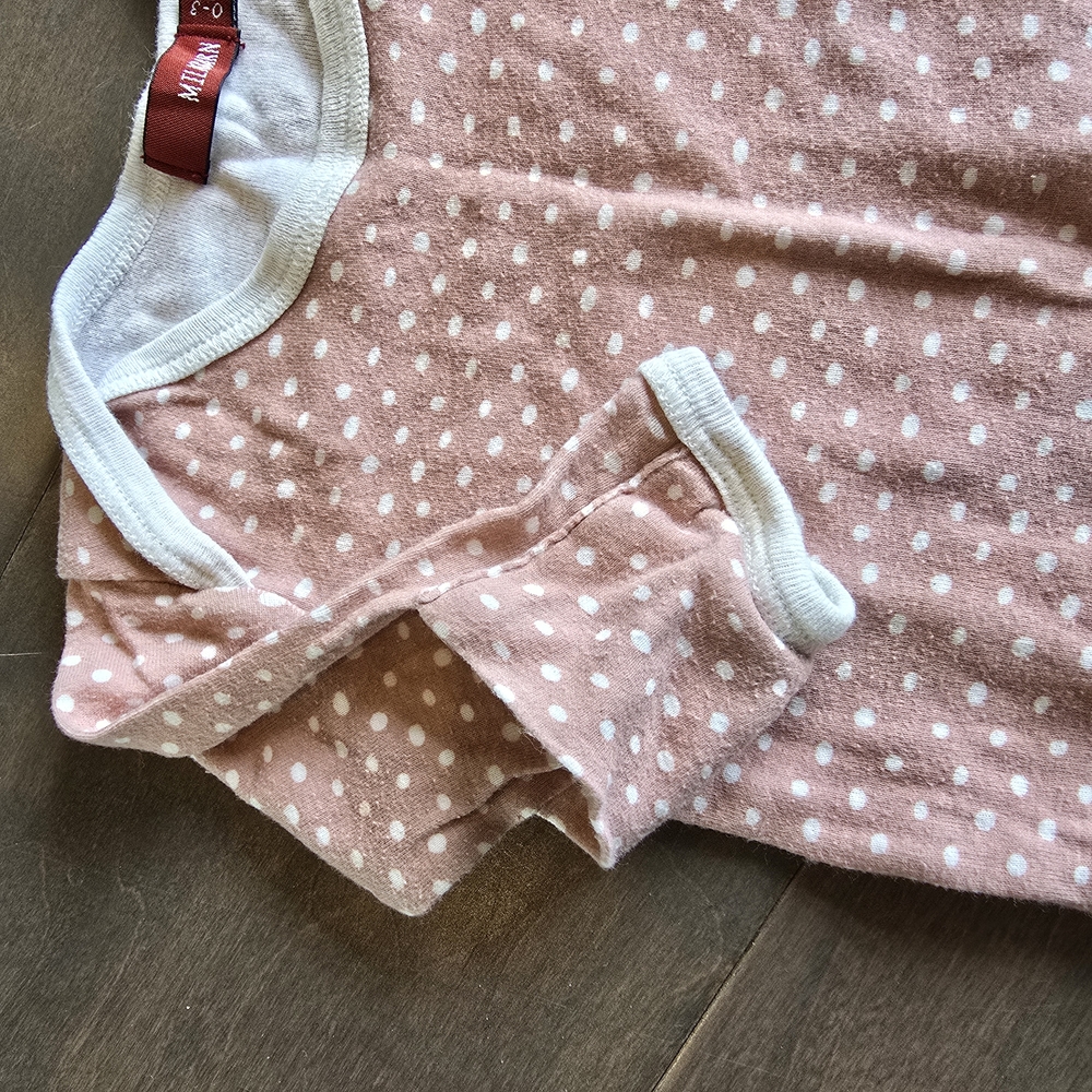 Milkbarn Pink Polka Dot Newborn Gown